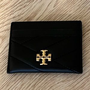 Tory Burch Kira Chevron Card Case (Black)